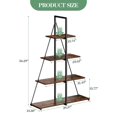 thumbnail image 2 of Bookcase, 4-Tier Ladder Bookshelf, A-Shaped Ladder Shelf Display, Ladder Shelf Storage Organizer for Living Room, Home Office, 2 of 8