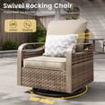 thumbnail image 4 of ELPOSUN 7-Seat Outdoor Patio Furniture Set - Modular Wicker Sectional Sofa with Swivel Chairs & Thickened Cushions for Garden, Porch, Yard, and Poolside, 4 of 8