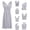 Light Gray, variant on Weebloom Teen Girls Summer Dress Elegant Formal Sleeveless Dress Versatile Wear Party Gown Dresses For Girls Army Green 9-14 Years