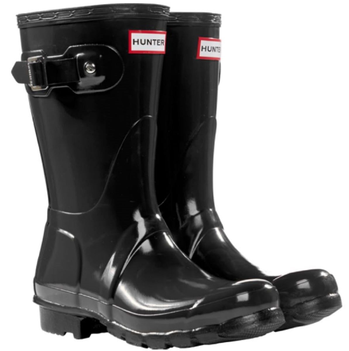 womens short black hunter boots