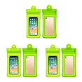 thumbnail image 4 of bedienty PVC Phone Waterproof Bag 3-layer Sealed Universal Solid Screen Replacement Drifting Beach Pouch Accessories Green 3Set, 4 of 6