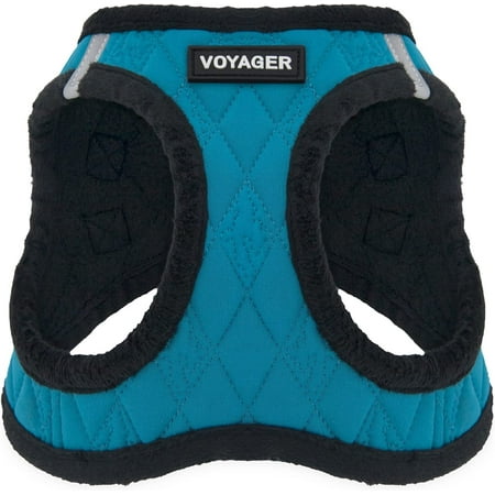 UPC: 0842637104856 | Voyager Step-in Plush Dog Harness by Best Pet Supplies – Turquoise Plush X-Small