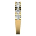 thumbnail image 3 of 1.53 ctw Wedding Band for Women - 18K Yellow Gold Simulated Diamond Stackable Eternity Ring, 3 of 7