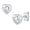 Sterling Silver Pin + Brass, variant on Initial Heart Stud Earrings for Women Letter M Earring Sterling Silver Hypoallergenic Studs CZ Earring Jewelry for Mom Daughter Birthday Mother's Day Gift