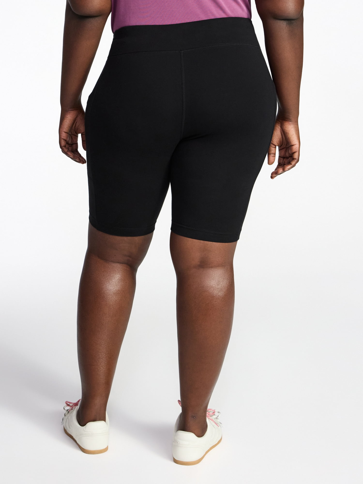 (2 pack) Terra & Sky Women's Plus Bike Short with Pocket, Sizes 0X-5X