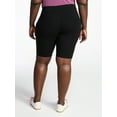 thumbnail image 4 of Terra & Sky Women's Plus Size Bike Shorts with Pocket, Sizes 0X-5X, 4 of 5