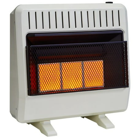 Avenger Dual Fuel Ventless Infrared 30,000 BTU Natural Gas / Propane Wall Mounted Heater with Automatic