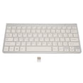 thumbnail image 2 of Clavier Sans Fil 2,4 g Ultra Mince et Compact, Clavier Bilingue à Disposition UK QWERTY, pour Ordinateur de Bureau PC Portable Tablette, Blanc, 2 of 8
