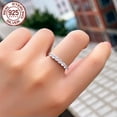 thumbnail image 3 of Ring Wedding Silver Plated Engagement Rings CZ Zircon Real S925 Sterling Silver, 3 of 9