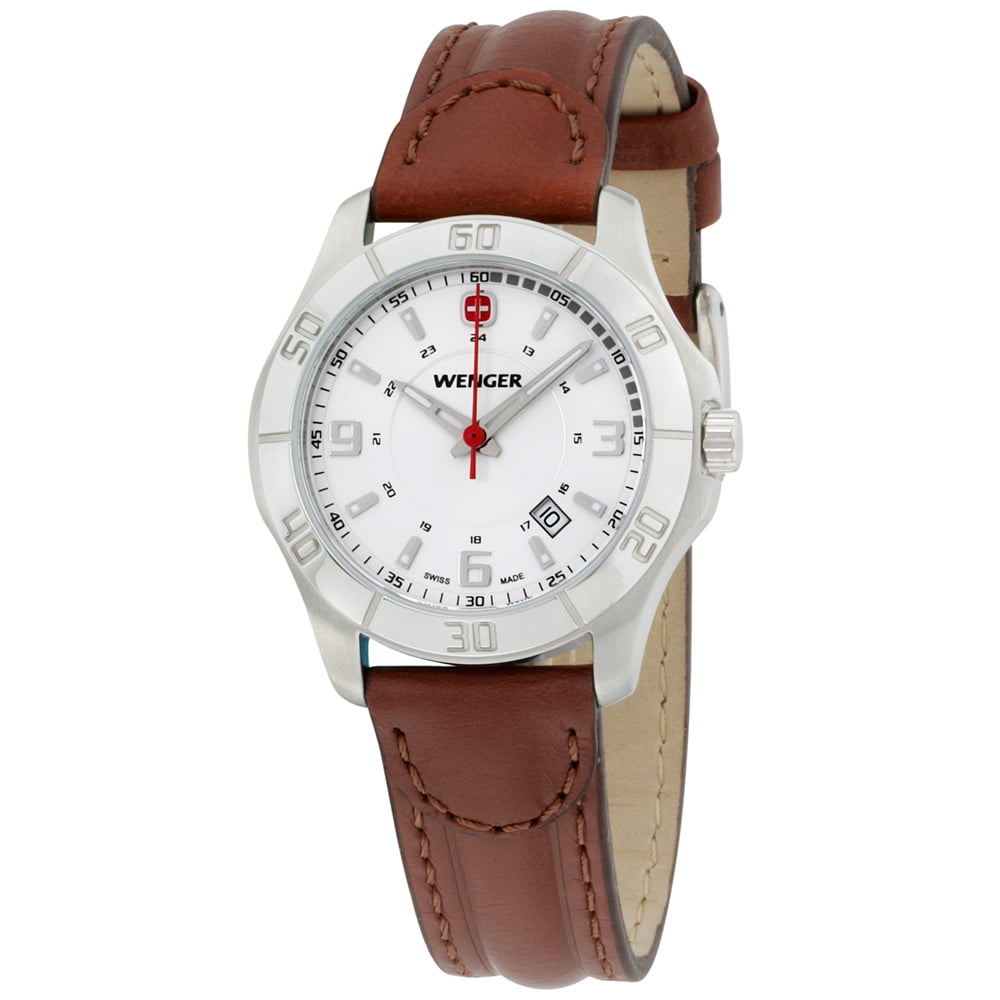 Wenger - Wenger Alpine Quartz Movement White Dial Ladies Watch 70490 ...