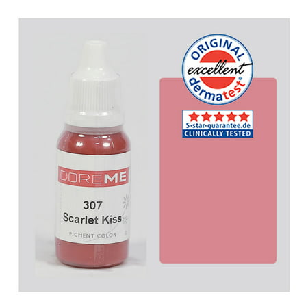 The Elixir Beauty Doreme Professional Permanent Makeup Tattoo Ink Pigment 15ml/bottle for Lip Make up Permanent Body Makeup Lip Ink Tattoo Bachine Beauty Tools, CLINICALLY TESTED, Scarlet (Best Red Tattoo Ink)