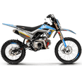 thumbnail image 3 of Trailmaster SX125 Dirt Bike, 124cc, Max Speed 50 mph, Ages 16+, 4-Speed Manual, Air-Cooled Engine, Electric & Kick Start, 19/16 Tires, 32.7" Seat Height (Blue), 3 of 6