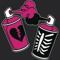 thumbnail image 2 of Women's Fortnite Spray Can Graffiti  Racerback Tank Top Black Heather Small, 2 of 4