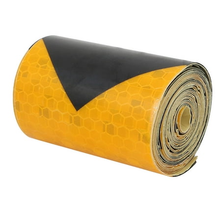 3 Meter Reflective Tape - Unique Bargains 2Meter Length 5cm Width Honeycomb Adhesive Reflective Warning Tape Yellow Black