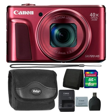 Canon PowerShot SX720 HS 20.3MP 40X Zoom Built-In Wifi / NFC Full HD 1080p Point and Shoot Digital Camera Red (Best Point And Shoot Camera With Wifi)