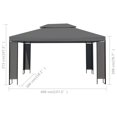 thumbnail image 4 of vidaXL Gazebo Anthracite 3x4 m, 4 of 4