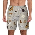 thumbnail image 2 of Picia Dog Animal pattern Mens Swim Trunks with Compression Liner Stretch Beach Shorts Quick Dry with Zipper Pockets No-Chafing Board Shorts-3X-Large, 2 of 9