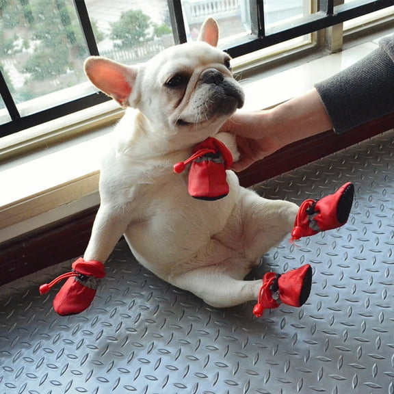 IBASETOY doggy shoes Christmas Dogs Shoes Flexible Sole with Granules