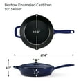 thumbnail image 4 of Tramontina Bestow 10-Inch Enameled Cast Iron Skillet with Lid, Gradated Cobalt, Oven-Safe, 4 of 9