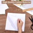 thumbnail image 3 of White 10Pcs White Cotton Embroidery Fabric Natural Pre Cut Plain Poly Broadcloth Dress Materials Cloth Squares for Handmade Needlework Garment DIY Crafting Decoration Accessories, 3 of 6