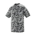 thumbnail image 2 of Augusta L Youth Digi Camo Wicking Two-Button Jersey Black Digi 1556, 2 of 3