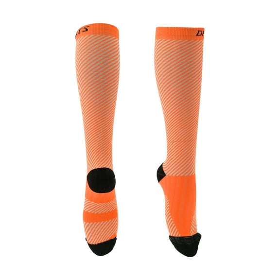 Unique Bargains Cycling Socks Sweat-Absorbent Anti-Odor Anti-Friction Outdoor Bike Socks Orange Black Size l Neutral and Universal 1 Pair Colorblock Twill
