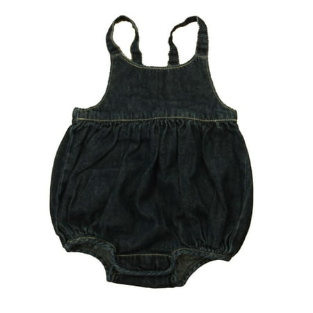 

Pre-owned Gap Girls Blue Romper size: 6-12 Months