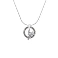 thumbnail image 2 of Delight Jewelry Silvertone Western Saddle Gymnastics Mom Ring Charm Necklace, 18", 2 of 4