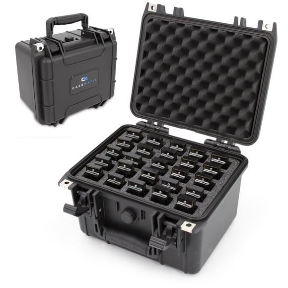CASEMATIX Étui pour Harmonicas Multiples Compatible avec jusqu'à 25 Hohner, Défenseur et Autres Harmonicas jusqu'à 5 Pouces - en