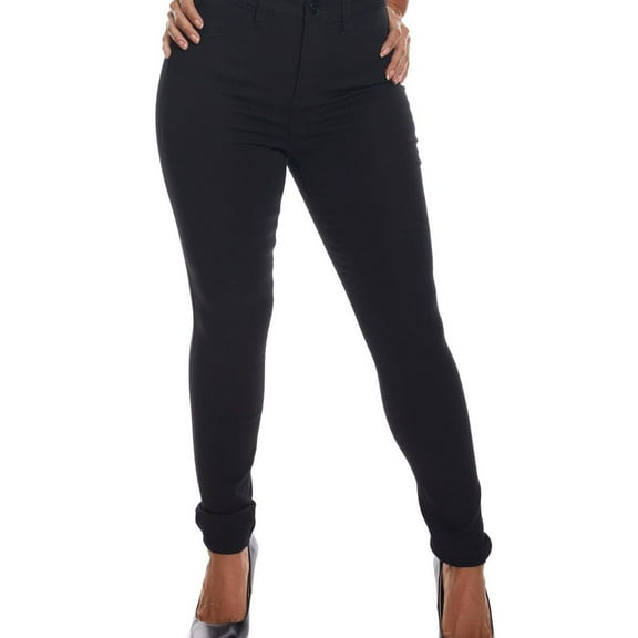 Dollhouse Womens Curvy High Rise Skinny Fit Jeans, Black, Juniors, 1