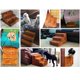 thumbnail image 2 of Escalera para mascotas para gatos y perros, ajustable y desmontable, escalones antideslizantes para subir y bajar de forma segura, marrón, 2 of 5