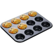 Keylever 12 Cup Nonstick Mini Muffin Pan, Mini Cupcake Pan, 2.6" in Diameter