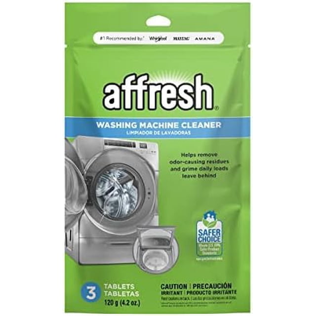 El limpiador para lavadora Affresh limpia la carga frontal y superior, 3 pestañas