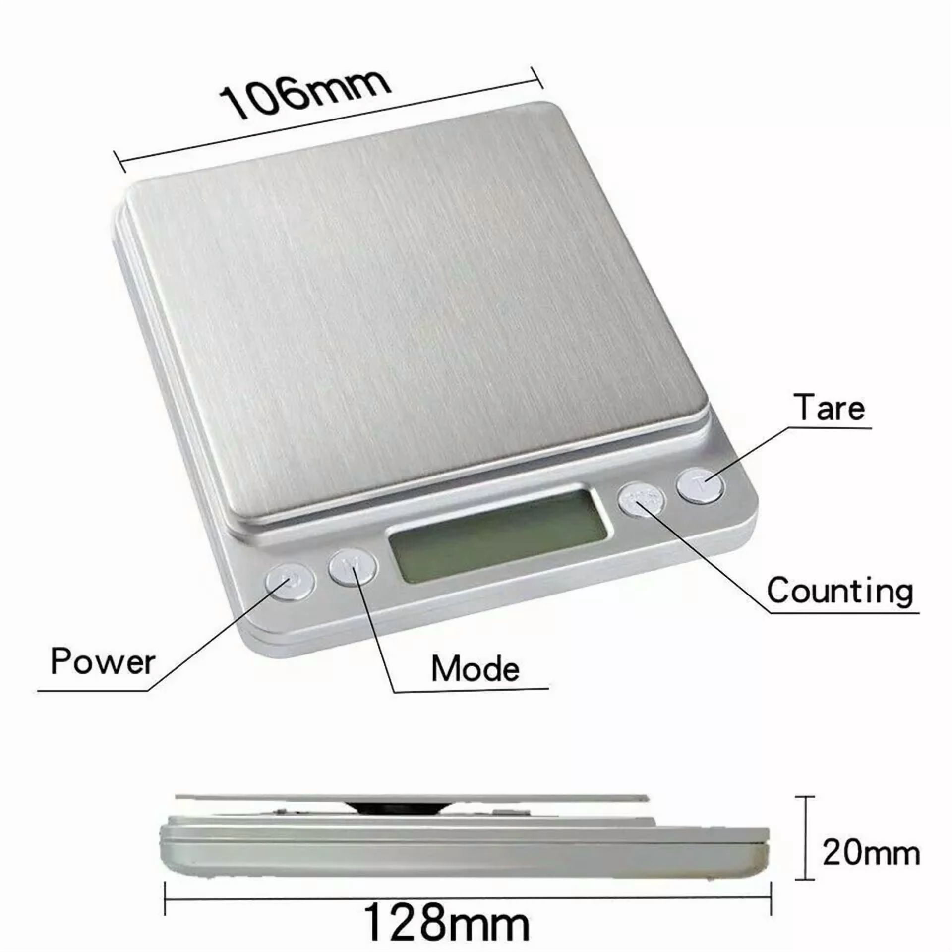 0.1G-3Kg Electronic Digital Kitchen Food Cooking Weight Balance Scale Accurate