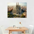 thumbnail image 2 of Nawypu Spanish Barcelona Canvas Wall Art Landscape Posters Pictures Printing For Living Room Bedroom Prints Decor, 2 of 4