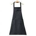 thumbnail image 6 of 2 Pack  Black/White Adjustable Bib Apron with 3 Pockets Cooking Kitchen Aprons for Women Men Chef, 6 of 7