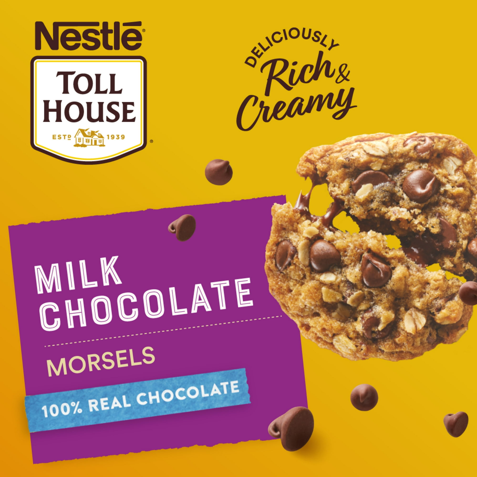 Nestle Toll House Milk Chocolate Regular Baking Chips, 23 oz Bag