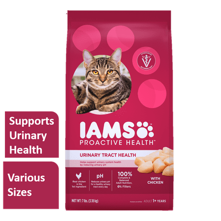 Iams Proactive Health Adult Urinary Tract Health with Chicken Dry Cat Food, 7 (Best Cat Foods For Urinary Tract Health)
