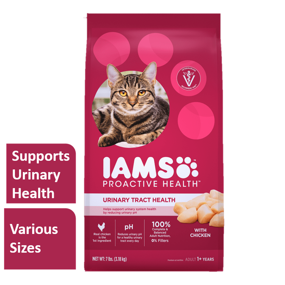 IAMS PROACTIVE HEALTH Adult Urinary Tract Health Dry Cat Food with Chicken, 7 lb. Bag Walmart