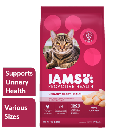 Iams Proactive Health Adult Urinary Tract Health with Chicken Dry Cat Food, 7 (Best Urinary Tract Cat Food)