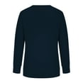 thumbnail image 5 of DYTTDG Women's Fashion Solid Color Round Neck Long Sleeve Shirt Daily Sports Casual Sweatshirt Loose Pullover Top Great Gifts for Less, 5 of 6