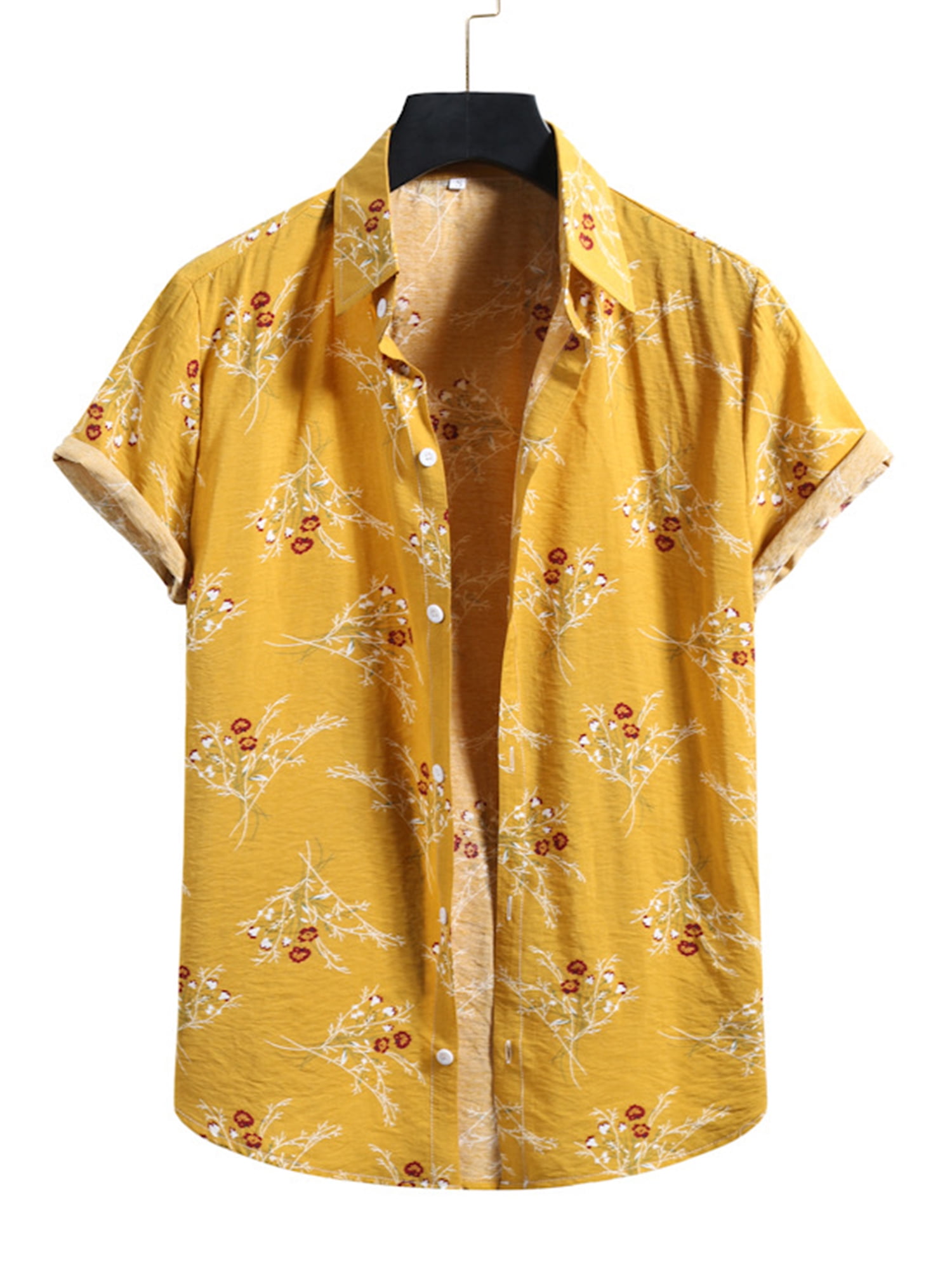 Colisha Mens Floral Hawaiian Shirts 