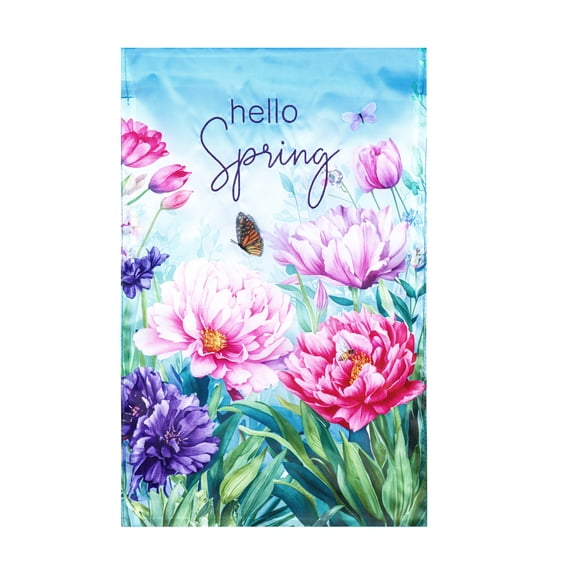 Meadow Creek 11.5" x 18" Spring Peonies Outdoor Yard Flag