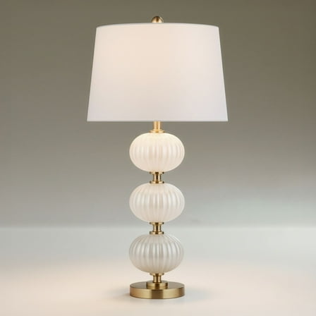 Possini Euro Design Possini Euro Grace 30" High Pearl White Glass Table Lamp