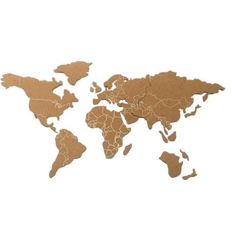Carte du monde avec punaises, carte avec punaises, tableau d