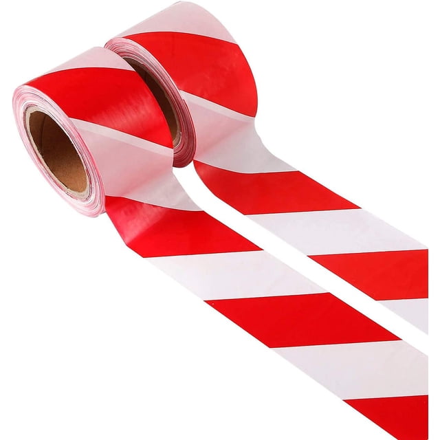 Cinta de advertencia no adhesiva de barrera roja y blanca de 48 mm * 33 m Banban LingWen 1327534296662