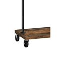 thumbnail image 4 of Benjara BM221277 Wood & Metal Frame Clothes Rack with 1 Shelf & Casters, Brown & Black, 4 of 5