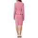thumbnail image 3 of Conjuntos de trajes para mujeres INSPIRE CHIC, atuendos de negocios, blazer peplum sin cuello, falda lápiz formal, conjunto de 2 piezas M Rosa Oscuro, 3 of 6