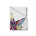 thumbnail image 2 of Butterfly Soft Flannel Fleece Throw Blanket, Moth with Fantasy Spring Floral Blooms on Sunny Backdrop Image, Cozy Plush for Indoor and Outdoor Use, 50" x 70", Multicolor, by Ambesonne, 2 of 6