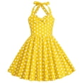 thumbnail image 2 of Kogui Dress Teen Girls Girls Dress Summer Ruffle Sleeve Mesh A Line Casual Party Dresses with Pockets Size 9-10 (Yellow,9-10 Years), 2 of 9